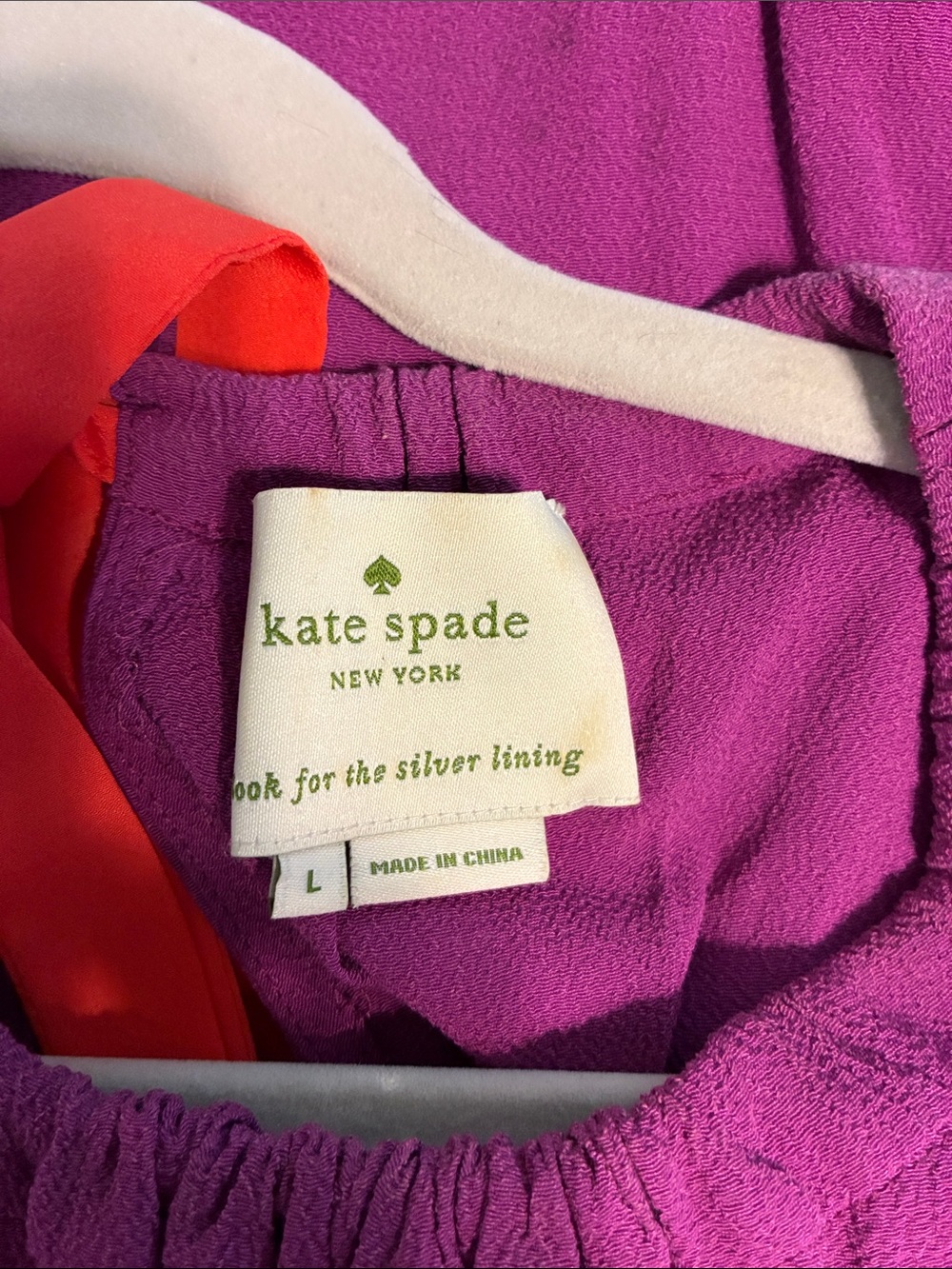 kate spade Purple One-Piece with Coral Accent